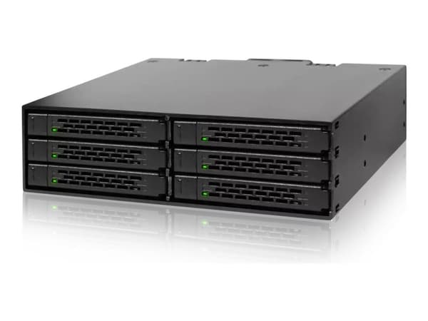 Cremax ICY Dock MB996SP-6SB - Lagringsdrevhylse - 2.5" - matt svart Sort