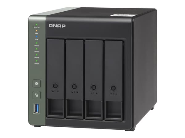 QNAP TS-431X3 - NAS-server - 4 fack - SATA 6Gb/s - RAID RAID 0, 1, 5, 6, 10, JBOD, 5 hot spare, 6-reservsnabbyte, 10 hot spare - RAM 4 GB - Gigabit E Svart