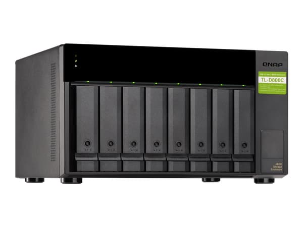 QNAP TL-D800C - Hårddiskmatris - 8 fack (SATA-600) - USB 3.2 Gen 2 (extern)