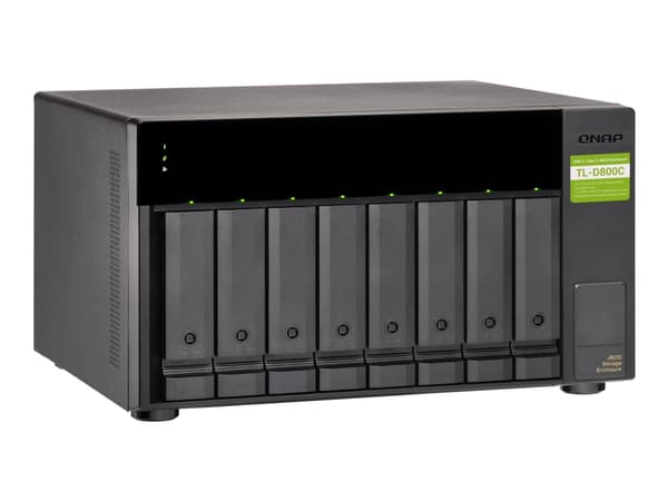QNAP TL-D800C - Hårddiskmatris - 8 fack (SATA-600) - USB 3.2 Gen 2 (extern)
