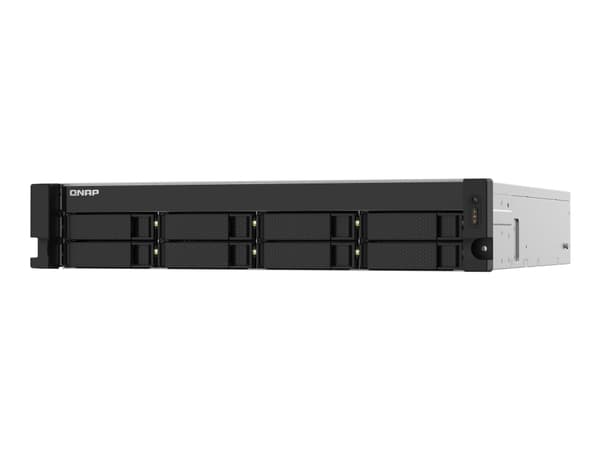 QNAP TS-832PXU - NAS-server - 8 fack - kan monteras i rack - SATA 6Gb/s - RAID RAID 0, 1, 5, 6, 10, 50, JBOD, 60 - RAM 4 GB - Gigabit Ethernet / 2.5 Svart