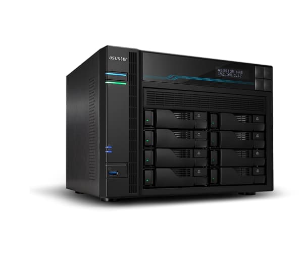 Asustor Lockerstor 10 AS6510T, NAS, Tower, Intel Atom®, C3538, Musta