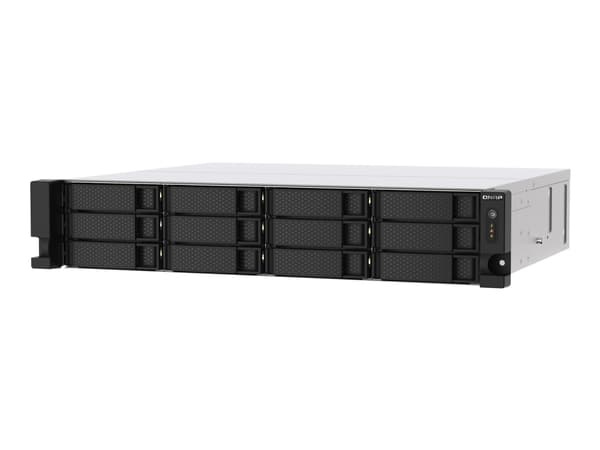 QNAP TS-1273AU-RP-8G NAS- & lagringsservrar Rack (2U) Nätverksansluten (Ethernet) Gjuten aluminium, Svart V1500B