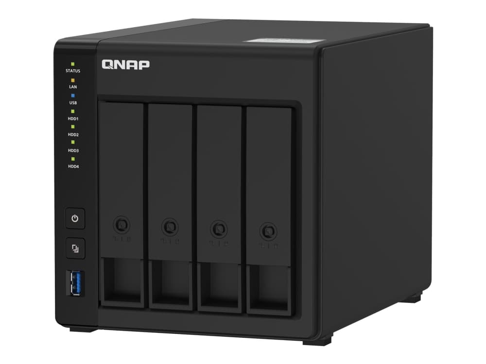 QNAP TS-451D2 - NAS-server - 4 fack - SATA 6Gb/s - RAID 0, 1, 5, 6, 10, JBOD - RAM 4 GB - Gigabit Ethernet - iSCSI