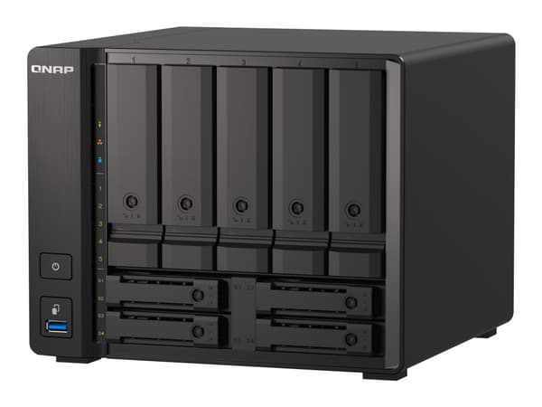 QNAP TS-H973AX-32G - NAS-server - 9 fack - SATA 6Gb/s - RAID RAID 0, 1, 5, 6, 10, 50, JBOD, 60, RAID TP - RAM 32 GB - 2.5 Gigabit Ethernet / 10 Gigab