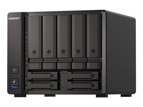 QNAP TS-H973AX-32G - NAS-server - 9 fack - SATA 6Gb/s - RAID RAID 0, 1, 5, 6, 10, 50, JBOD, 60, RAID TP - RAM 32 GB - 2.5 Gigabit Ethernet / 10 Gigab