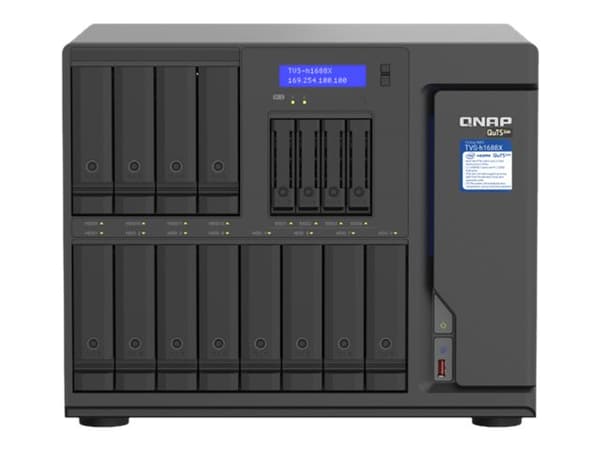 QNAP TVS-H1688X - NAS-server - 16 brønner - SATA 6Gb/s - RAID RAID 0, 1, 5, 6, 10, 50, JBOD, 5 hot spare, 6 hot spare, 60, 10 hot spare, RAID TP - RA