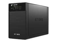 ICY BOX IB-RD3620SU3 - Harddiskarray - 2 brønner (SATA-600) - SATA 3Gb/s, USB 3.0 (ekstern) Sort