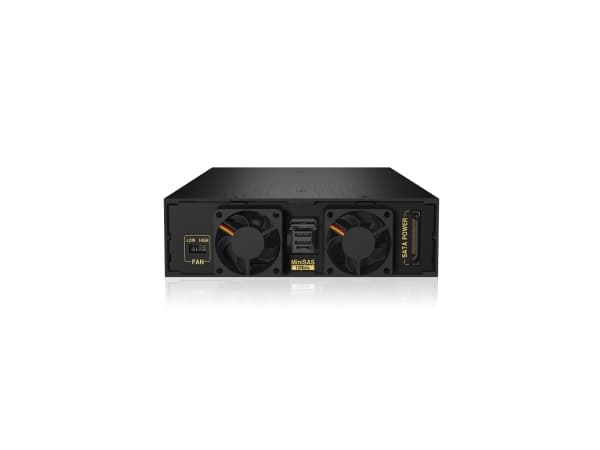 ICY BOX IB-2242SAS-12G, 13,3 cm (5.25"), Driverbrett, 2.5", SATA, SATA II, SATA III, Serial Attached SCSI (SAS), Sort, Aluminium