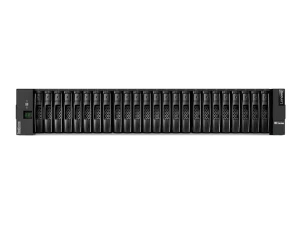 Lenovo ThinkSystem DE240S 2U24 SFF Expansion Enclosure - Lagerskap - 24 brønner (SAS-3) - kan monteres i rack - 2U Sort