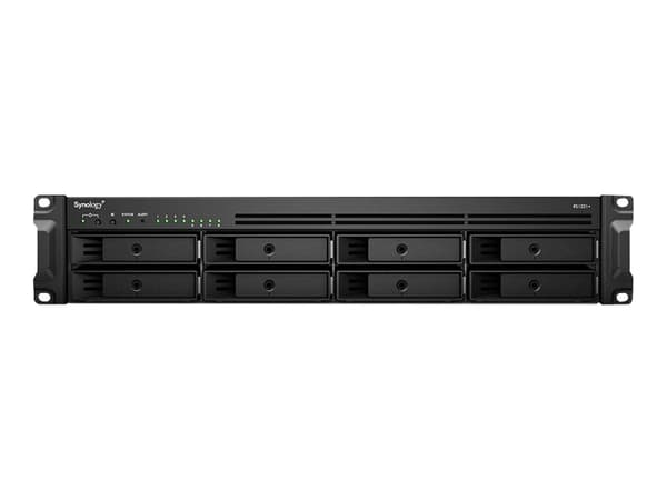 Synology RackStation RS1221+ - NAS-server - 8 fack - kan monteras i rack - SATA 6Gb/s - RAID 0, 1, 5, 6, 10, JBOD - RAM 4 GB - Gigabit Ethernet - iSC