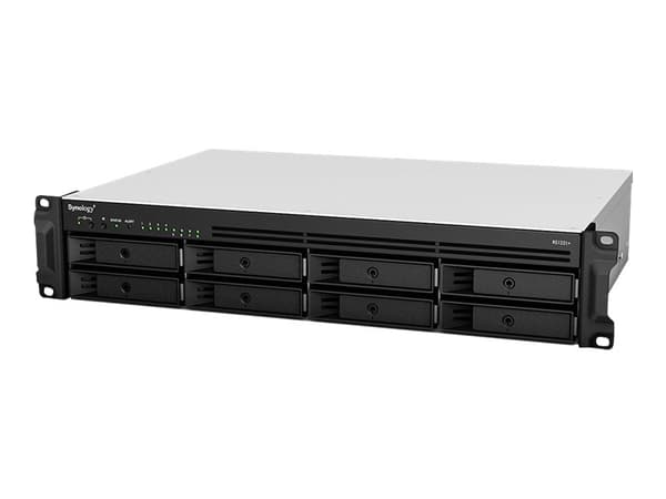 Synology RackStation RS1221+ - NAS-server - 8 fack - kan monteras i rack - SATA 6Gb/s - RAID 0, 1, 5, 6, 10, JBOD - RAM 4 GB - Gigabit Ethernet - iSC