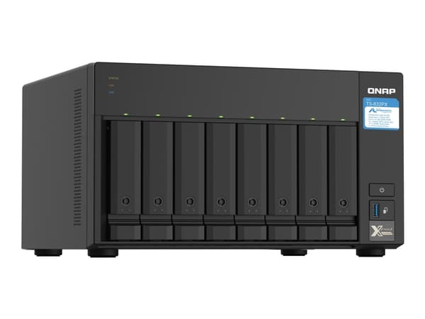 QNAP TS-832PX-4G - NAS-server - 8 brønner - SATA 6Gb/s - RAID RAID 0, 1, 5, 6, 10, 50, JBOD, 60 - RAM 4 GB - Gigabit Ethernet / 2.5 Gigabit Ethernet