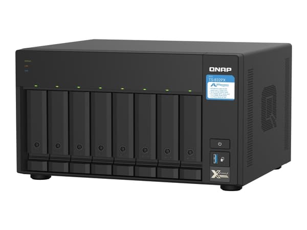 QNAP TS-832PX-4G - NAS-server - 8 brønner - SATA 6Gb/s - RAID RAID 0, 1, 5, 6, 10, 50, JBOD, 60 - RAM 4 GB - Gigabit Ethernet / 2.5 Gigabit Ethernet