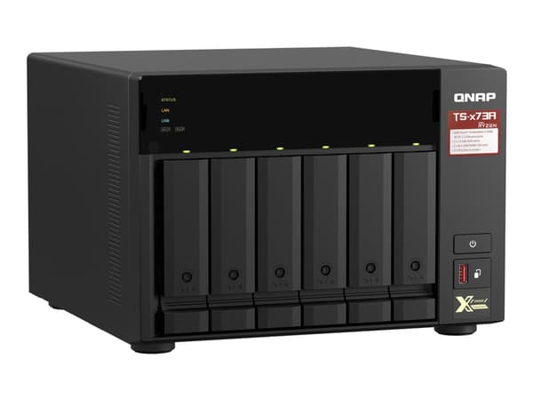 QNAP TS-673A - NAS-server - 6 brønner - SATA 6Gb/s - RAM 8 GB - Gigabit Ethernet / 2.5 Gigabit Ethernet