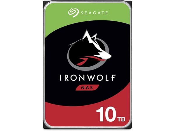 Seagate IronWolf ST10000VN000 - Hårddisk - 10 TB - intern - 3,5" - SATA 6Gb/s - 7200 rpm - buffert: 256 MB - med 3 års Seagate Rescue Data Recovery