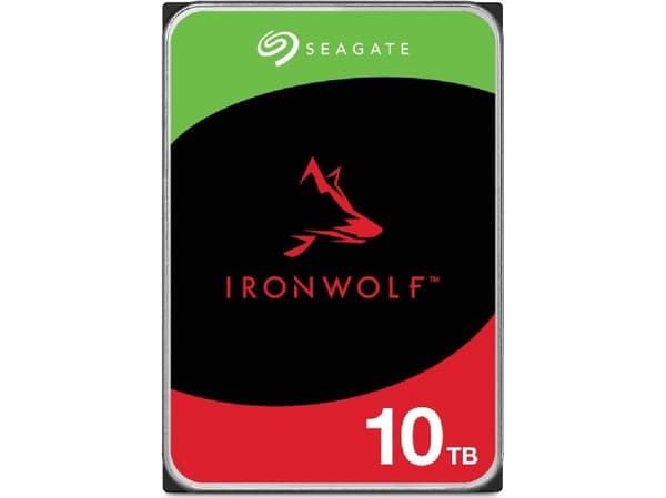 Seagate IronWolf ST10000VN000 - Hårddisk - 10 TB - intern - 3,5" - SATA 6Gb/s - 7200 rpm - buffert: 256 MB - med 3 års Seagate Rescue Data Recovery