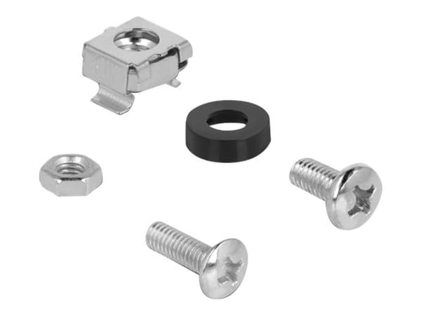 Delock - Monteringssats för DIN-skena - rackmontering - svart - 4U - 19"
