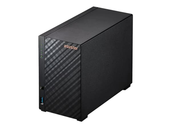 ASUSTOR Drivestor 2 AS1102T - NAS-server - 2 brønner - SATA 6Gb/s - RAM 1 GB - 2.5 Gigabit Ethernet Sort