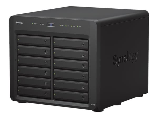 Synology Disk Station DS2422+ - NAS-server - 12 fack - SATA 3Gb/s - RAID RAID 0, 1, 5, 6, 10, JBOD - RAM 4 GB - Gigabit Ethernet - iSCSI support Svart