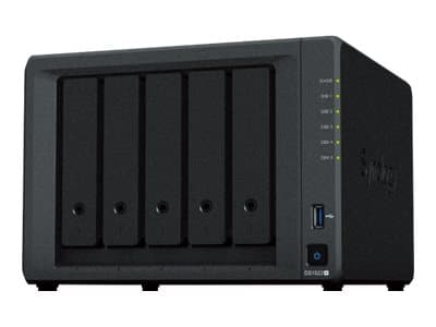 SYNOLOGY DS1522+ - NAS-server - 5 brønner - SATA 6 Gb/s - RAID 0, 1, 5, 6, 10, JBOD - RAM 8 GB - Gigabit Ethernet - iSCSI-støtte Sort