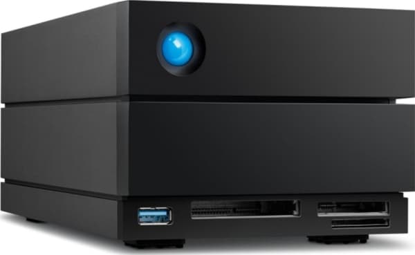 LaCie 2big Dock STLG32000400 - Harddiskarray - 32 TB - 2 brønner (SATA-600) - HDD 16 TB x 2 - Thunderbolt 4, USB 3.2 Gen 2 (ekstern) - med 5-års Resc