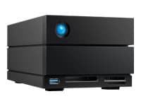 LaCie 2big Dock STLG36000400 - Hårddiskarray - 36 TB - 2 fack (SATA-600) - HDD 18 TB x 2 - Thunderbolt 3, USB 3.2 Gen 2 (extern) - med 5 års återstäl Svart