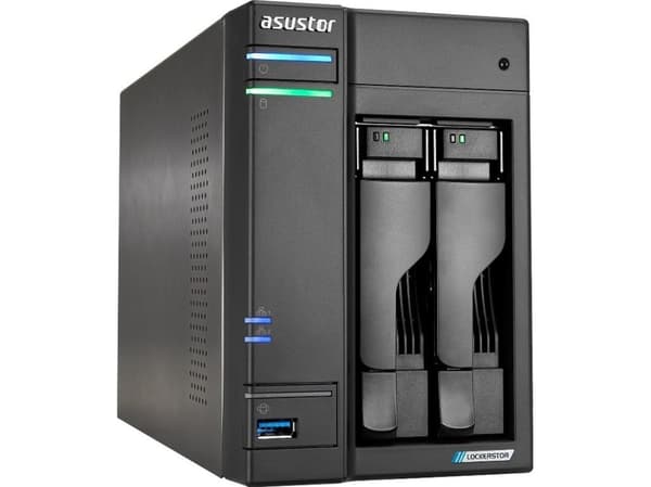ASUSTOR Lockerstor 2 Gen2 - NAS-server - 2 fack - RAID 0, 1, 5, 6, 10, JBOD - RAM 4 GB - 2.5 Gigabit Ethernet - iSCSI support