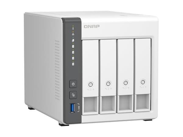 QNAP TS-433 - NAS-palvelin - 4 lokeroa - SATA 6Gb/s - RAID 0, 1, 5, 6, 10, 50, JBOD, 60 - RAM 4 GB - Gigabit Ethernet / 2.5 Gigabit Ethernet - iSCSI-