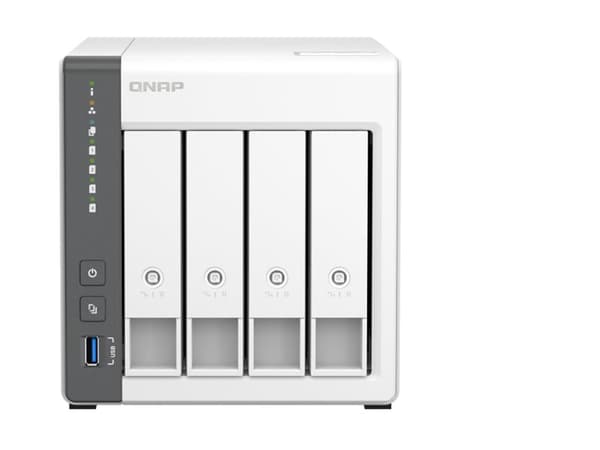 QNAP TS-433 - NAS-palvelin - 4 lokeroa - SATA 6Gb/s - RAID 0, 1, 5, 6, 10, 50, JBOD, 60 - RAM 4 GB - Gigabit Ethernet / 2.5 Gigabit Ethernet - iSCSI-