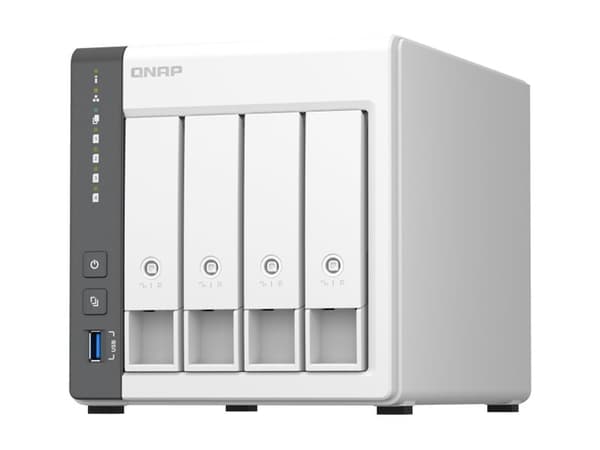 QNAP TS-433 - NAS-palvelin - 4 lokeroa - SATA 6Gb/s - RAID 0, 1, 5, 6, 10, 50, JBOD, 60 - RAM 4 GB - Gigabit Ethernet / 2.5 Gigabit Ethernet - iSCSI-