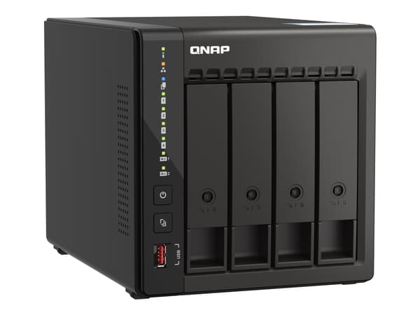 QNAP TS-453E - NAS-server - 4 fack - SATA 6Gb/s - RAID RAID 0, 1, 5, 6, 10, 50, JBOD, 60 - RAM 8 GB - 2.5 Gigabit Ethernet - iSCSI support