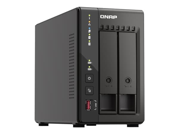 QNAP TS-253E, NAS, Tower, Intel® Celeron®, J6412, Musta