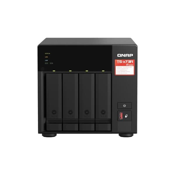 Lagringsserver (NAS) - QNAP - TS-473A-8G - 2,5 GbE AMD Ryzen fyrkärnig Svart