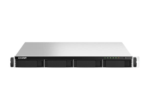 QNAP TS-464 - NAS-server - 4 fack - kan monteras i rack - SATA 6Gb/s - RAID RAID 0, 1, 5, 6, 10, JBOD - RAM 8 GB - 2.5 Gigabit Ethernet - iSCSI suppo Gjuten aluminium, Svart