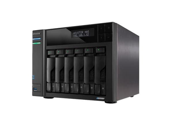 ASUSTOR Lockerstor 6 Gen2 AS6706T - NAS-server - 6 fack - SATA 6Gb/s - RAID 0, 1, 5, 6, 10, JBOD - RAM 8 GB - 2.5 Gigabit Ethernet - iSCSI support
