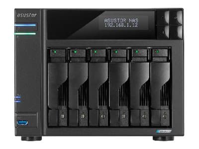 ASUSTOR Lockerstor 6 Gen2 AS6706T - NAS-server - 6 fack - SATA 6Gb/s - RAID 0, 1, 5, 6, 10, JBOD - RAM 8 GB - 2.5 Gigabit Ethernet - iSCSI support Svart