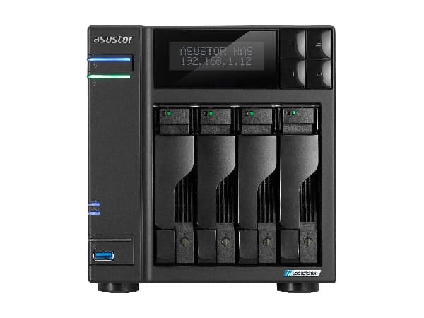 ASUSTOR Lockerstor 4 Gen2 AS6704T - NAS-server - iSCSI støtte Sort