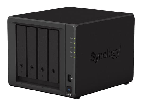 Synology Disk Station DS923+ - NAS-server - 4 fack - SATA 6Gb/s / eSATA - RAID RAID 0, 1, 5, 6, 10, JBOD - RAM 4 GB - Gigabit Ethernet - iSCSI suppor Svart
