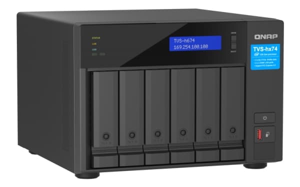 QNAP TVS-H674 - NAS-server - 6 brønner - SATA 6Gb/s - RAID RAID 0, 1, 5, 6, 10, 50, JBOD, RAID TP, TM - RAM 32 GB - Gigabit Ethernet / 2.5 Gigabit Et