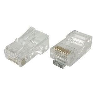 Modulært stik til runde kabler, uskærmet, 8P8C (RJ45), PU: 10 RJ45-stik til patch-kabler (39908015)
