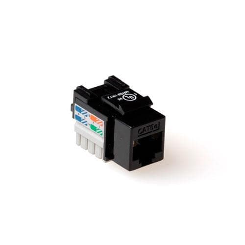 ACT CAT6A Keystone Jack uskærmet punch down under sort. Type: CAT6A Black Keystone utp c6a punchdown bk (TD6016)