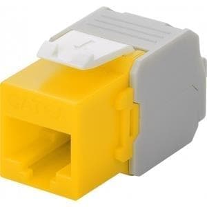 Goobay 90691 liitinlista LSA-asennukseen (ilman työkaluja), Keystone-moduuli RJ45 CAT 6A, UTP - 17, leveys 1 mm, krokotiilityyppi