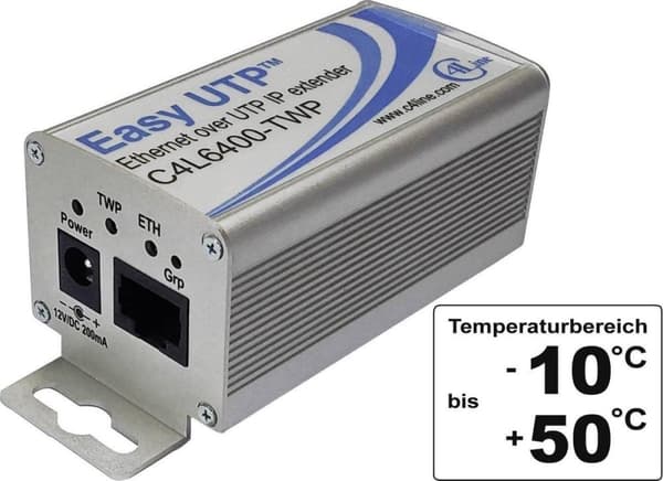 Verkkolaajennus Renkforce 2-johdin Kantama (max.): 500 m 100 MBit/s