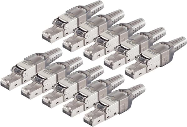 S/CONN maksimale tilslutningsmuligheder netværksstik, kat. 6A RJ45-stik uden værktøj med anti-knæk afskærmet--VE10 (08-51001-10)
