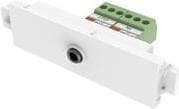 VISION TC3 - Modulært frontpladesæt med snap-ins og kabler - Mini-Phone Stereo 3,5 mm - hvid - dæksel med udskæring (TC3 3,5MM/V2) Hvid