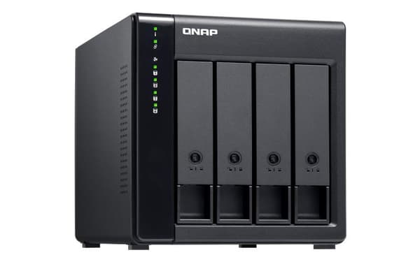 QNAP TL-D400S tallennusasemakotelo 2,5/3,5 tuuman HDD/SSD-kotelo Musta, harmaa