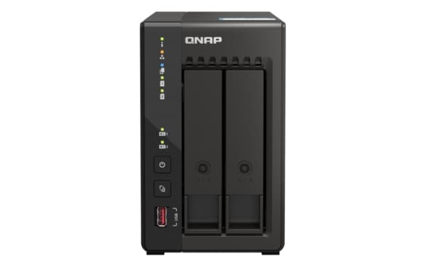 QNAP TS-253E - NAS-server - 2 fack - 8 TB - SATA 6Gb/s - HDD 4 TB x 2 - RAID 0, 1, JBOD - RAM 8 GB - 2.5 Gigabit Ethernet - iSCSI support