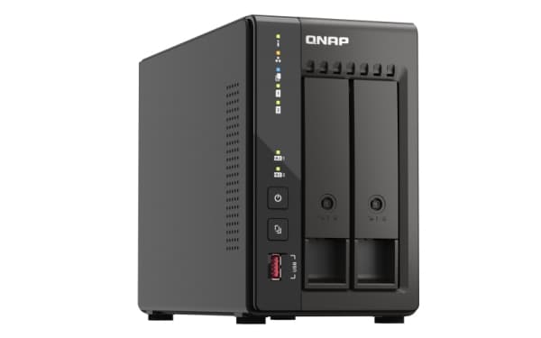 QNAP TS-253E - NAS-server - 2 fack - 8 TB - SATA 6Gb/s - HDD 4 TB x 2 - RAID 0, 1, JBOD - RAM 8 GB - 2.5 Gigabit Ethernet - iSCSI support