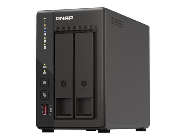 QNAP TS-253E - NAS-server - 2 fack - 16 TB - SATA 6Gb/s - HDD 8 TB x 2 - RAID 0, 1, JBOD - RAM 8 GB - 2.5 Gigabit Ethernet - iSCSI support